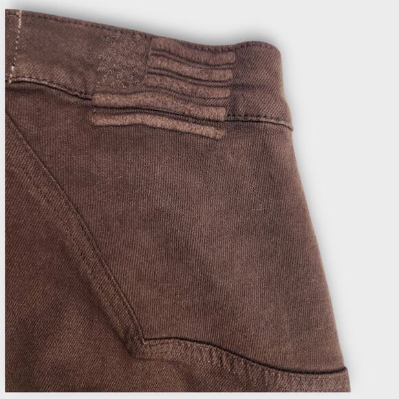 Revice Venus Flare Star Jeans Womens Tag27" Act 25" Hi-Rise Rear Stitching Brown - Picture 3 of 6